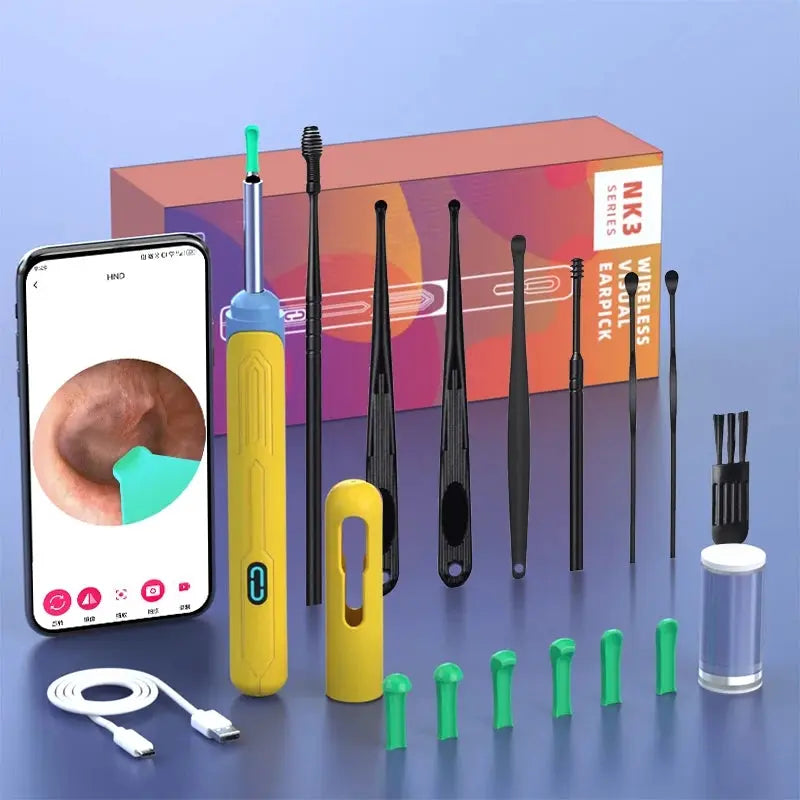Camera Otoscope Earpick Set, USB C Charging Endoscope - Healthcare Vibes
