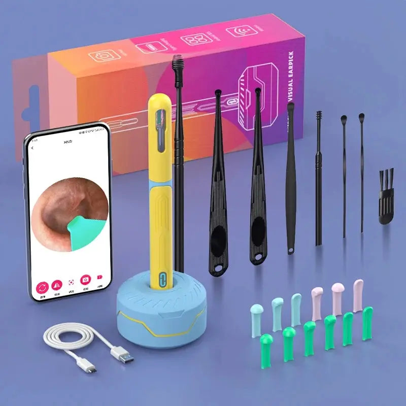 Camera Otoscope Earpick Set, USB C Charging Endoscope - Healthcare Vibes