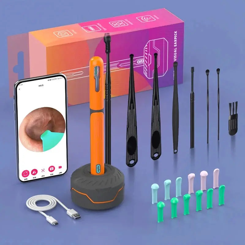 Camera Otoscope Earpick Set, USB C Charging Endoscope - Healthcare Vibes