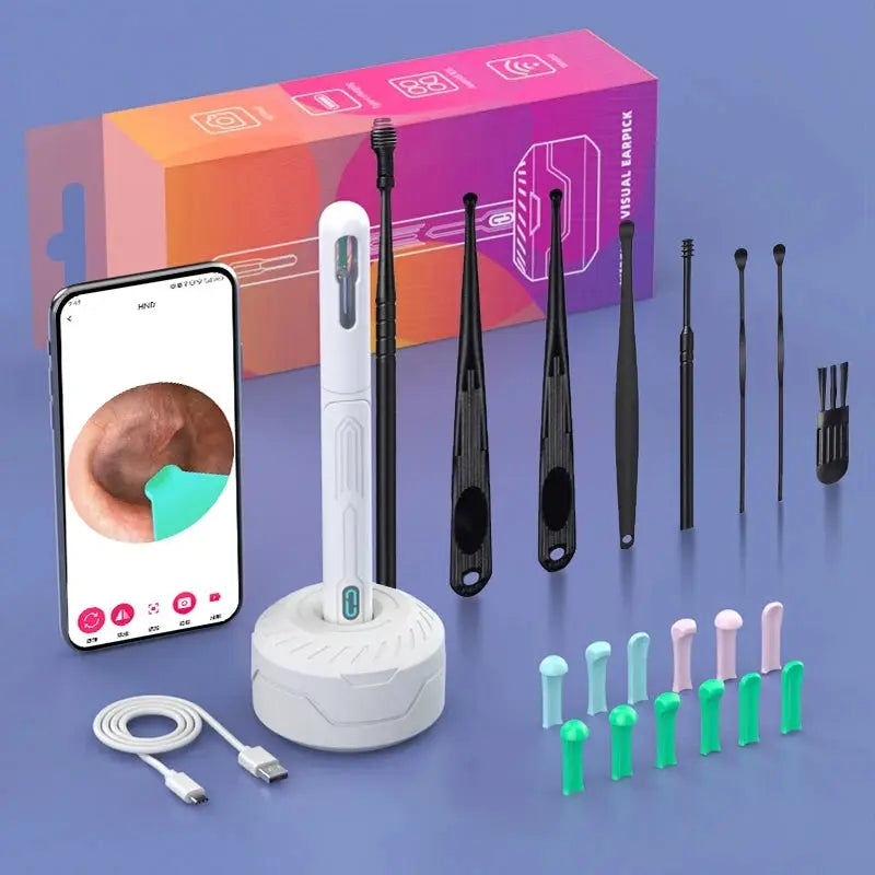 Camera Otoscope Earpick Set, USB C Charging Endoscope - Healthcare Vibes