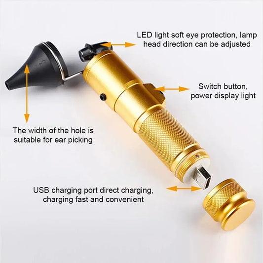 Handheld LED Otoscope, USB Charging - Healthcare Vibes