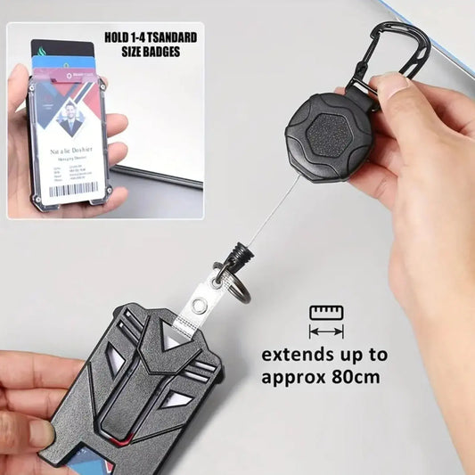 Heavy Duty Retractable Badge Reel, Carabiner Key Chain - Healthcare Vibes