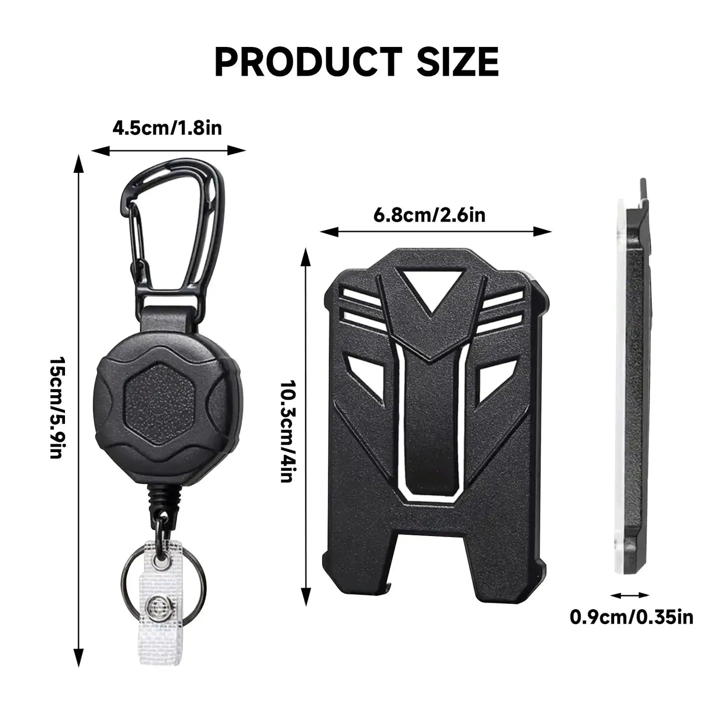 Heavy Duty Retractable Badge Reel, Carabiner Key Chain - Healthcare Vibes