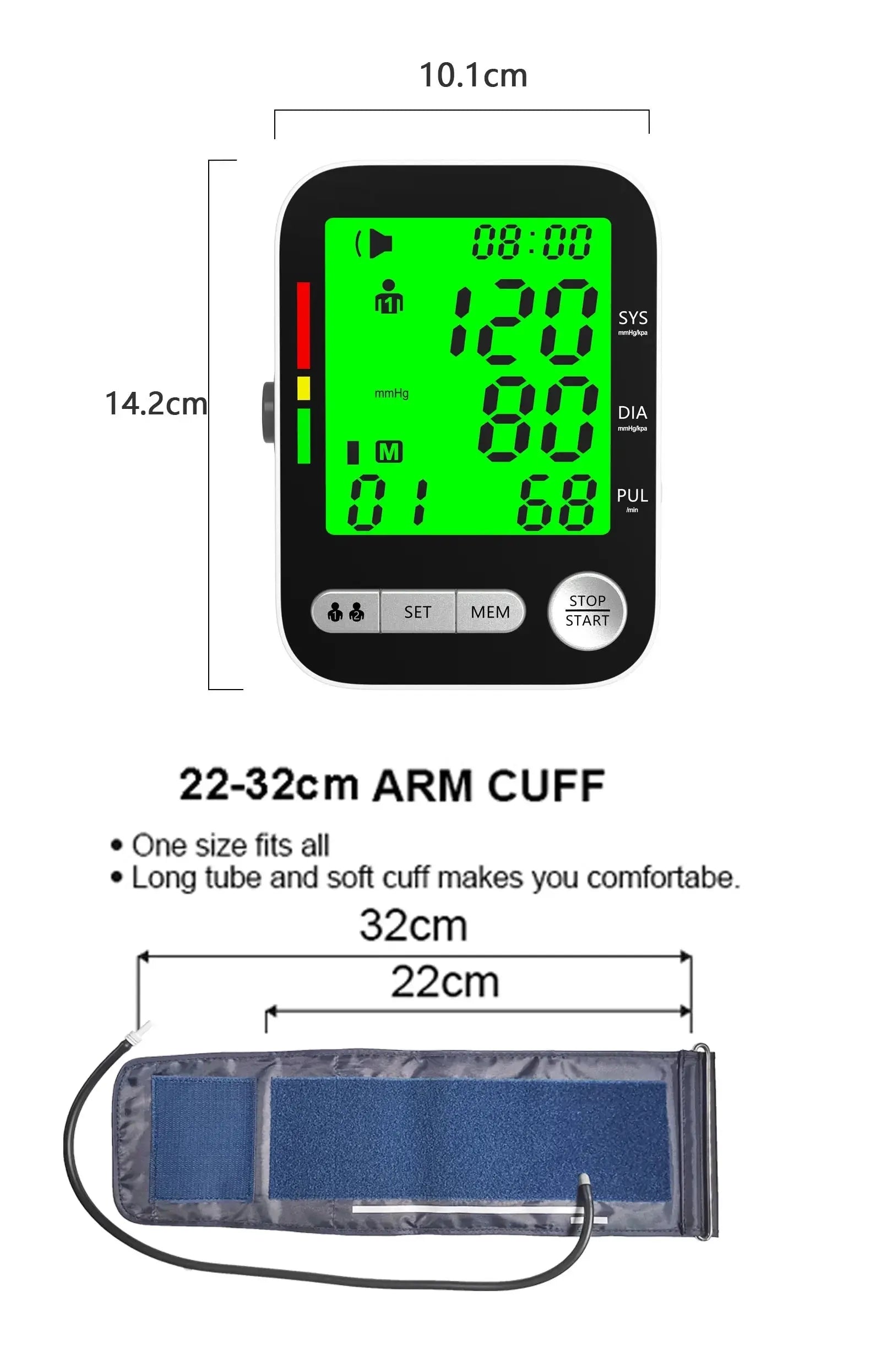 Blood Pressure Monitor, Digital Sphygmomanometer, Bp Monitor - Healthcare Vibes