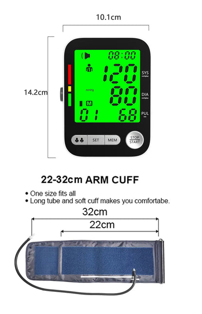 Blood Pressure Monitor, Digital Sphygmomanometer, Bp Monitor - Healthcare Vibes