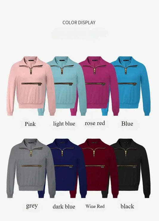 Long Sleeve Scrub Jacket and Matching Pants Set, Jogging Style, Scrubs Sets - Healthcare Vibes