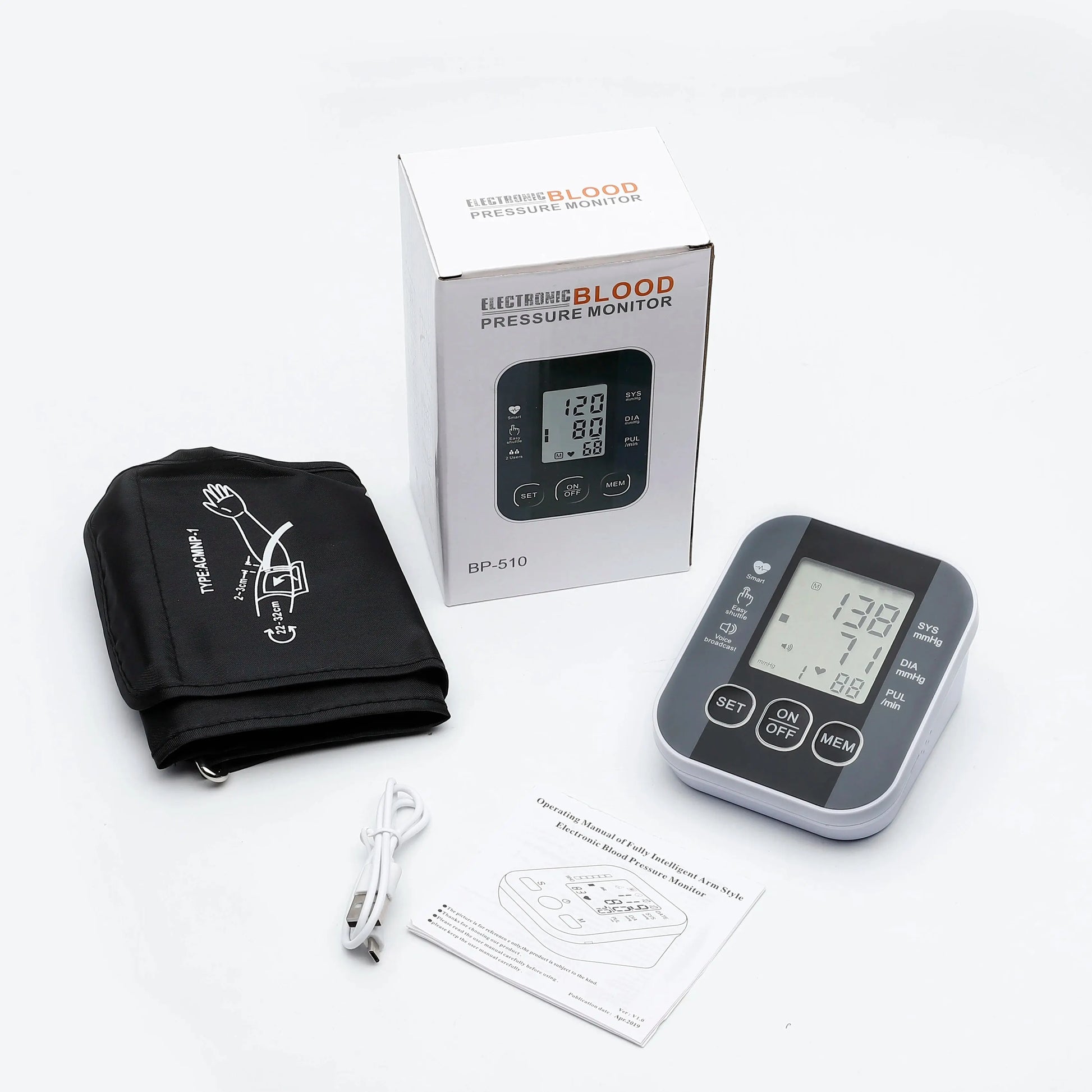 Medical Arm Blood Pressure Cuff, Thermometer, Pulse-Ox Set, Nurse, Doctor - Healthcare Vibes