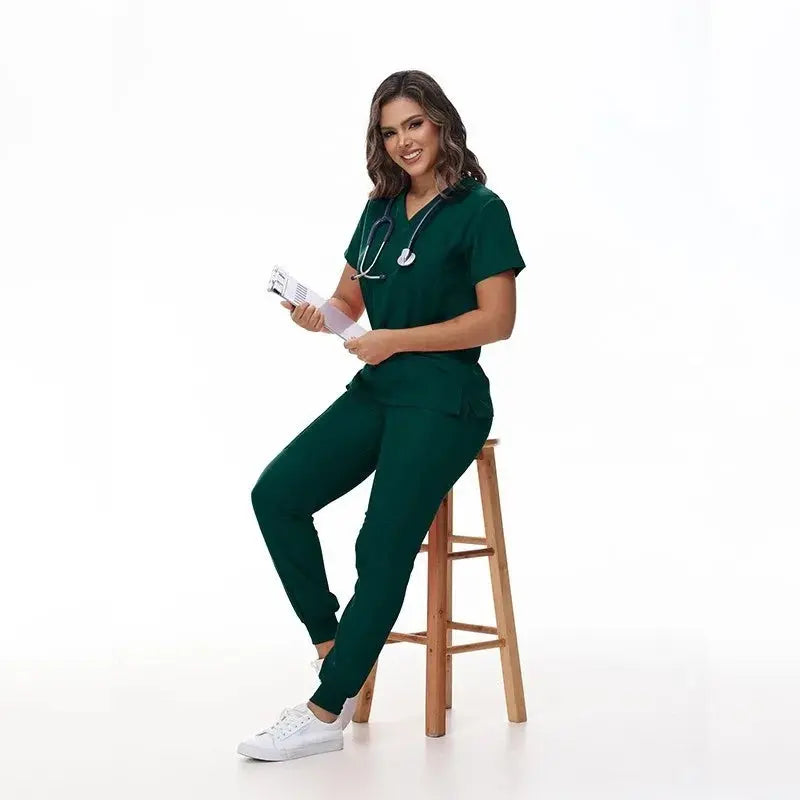 Medical Scrubs, Uniform, Doctor and Nurse Scrubs, Quick-Dry, 2 Piece Set Top and Jogger Style Bottom - Healthcare Vibes
