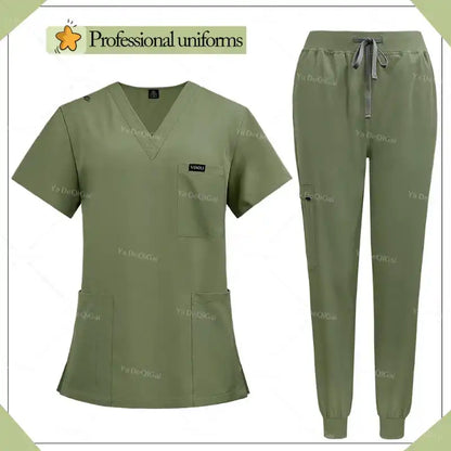 Unisex Multicolor Hospital Medical Scrub Uniform Sets - Healthcare Vibes