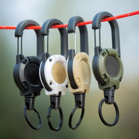 Heavy Duty Retractable Pull Badges, ID Reel Carabiner, Key Chain Key Holder - Healthcare Vibes