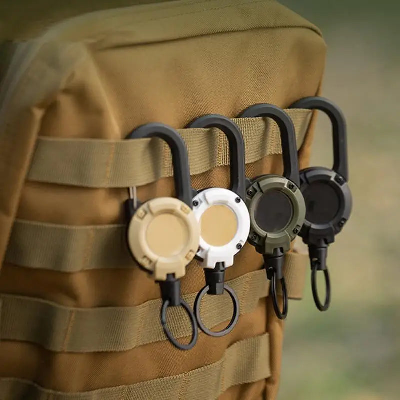 Heavy Duty Retractable Pull Badges, ID Reel Carabiner, Key Chain Key Holder - Healthcare Vibes