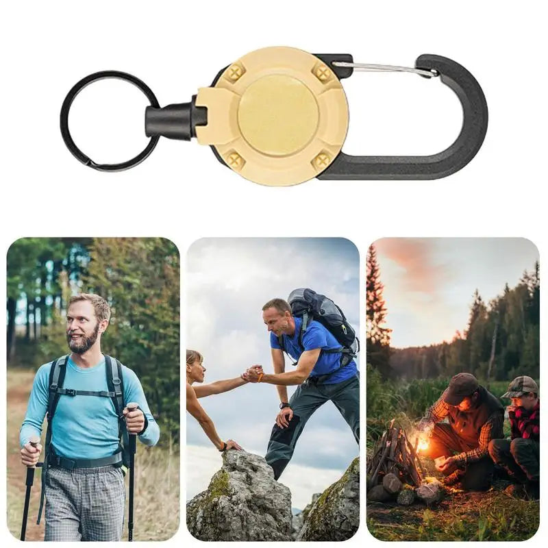 Heavy Duty Retractable Pull Badges, ID Reel Carabiner, Key Chain Key Holder - Healthcare Vibes