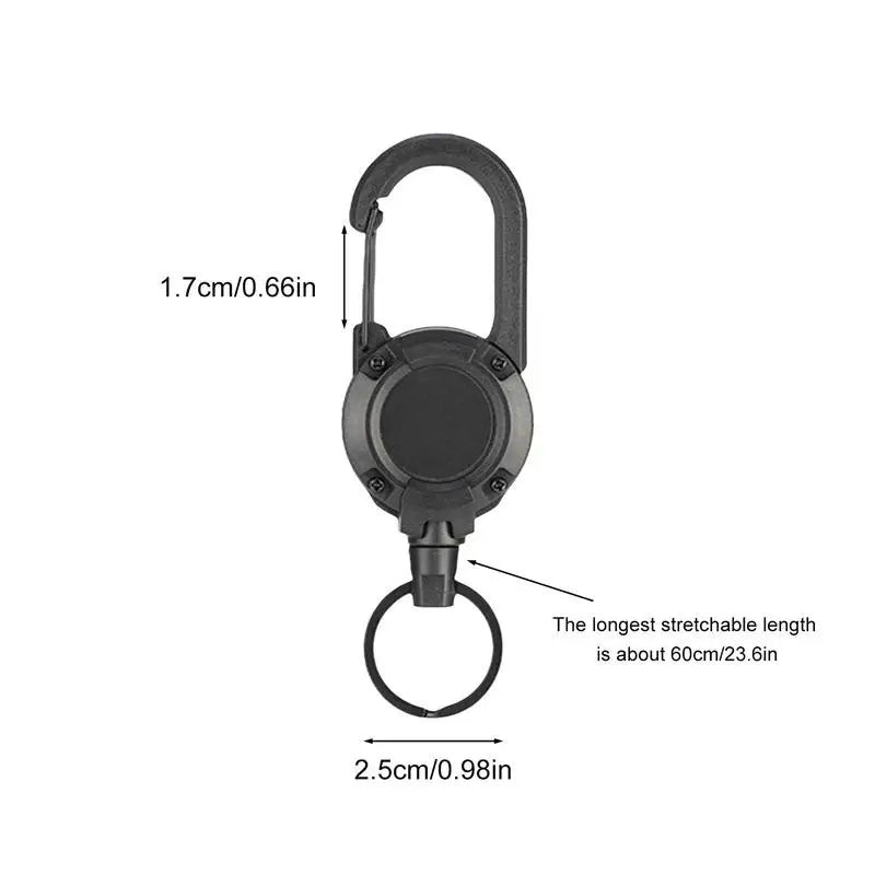Heavy Duty Retractable Pull Badges, ID Reel Carabiner, Key Chain Key Holder - Healthcare Vibes