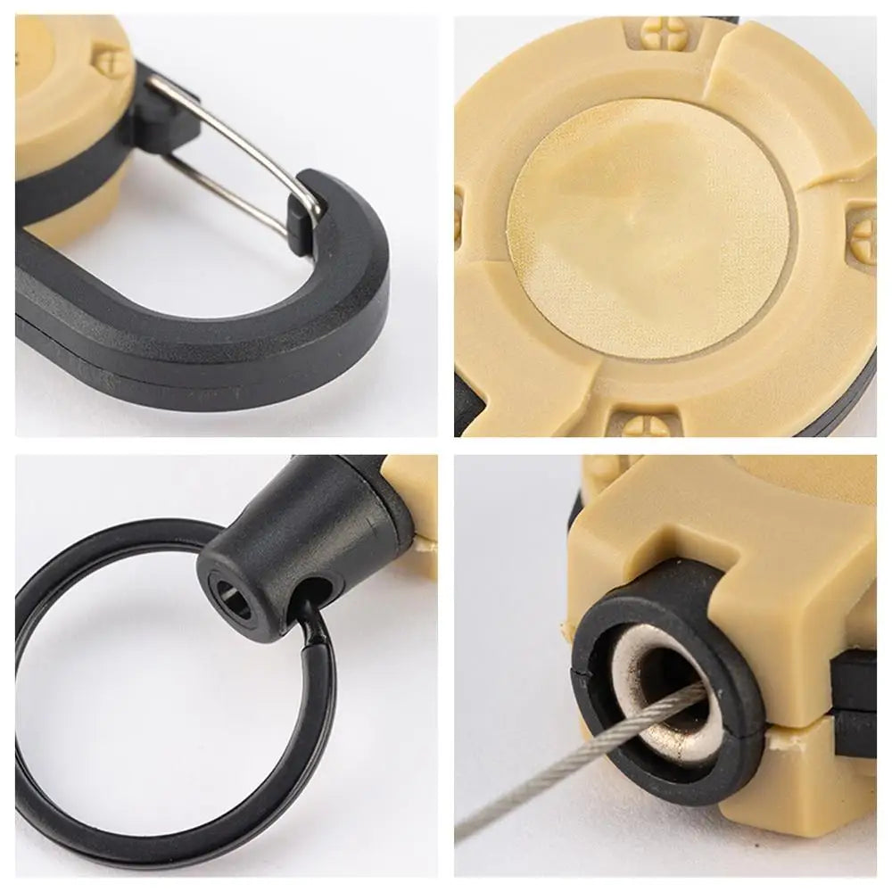 Heavy Duty Retractable Pull Badges, ID Reel Carabiner, Key Chain Key Holder - Healthcare Vibes