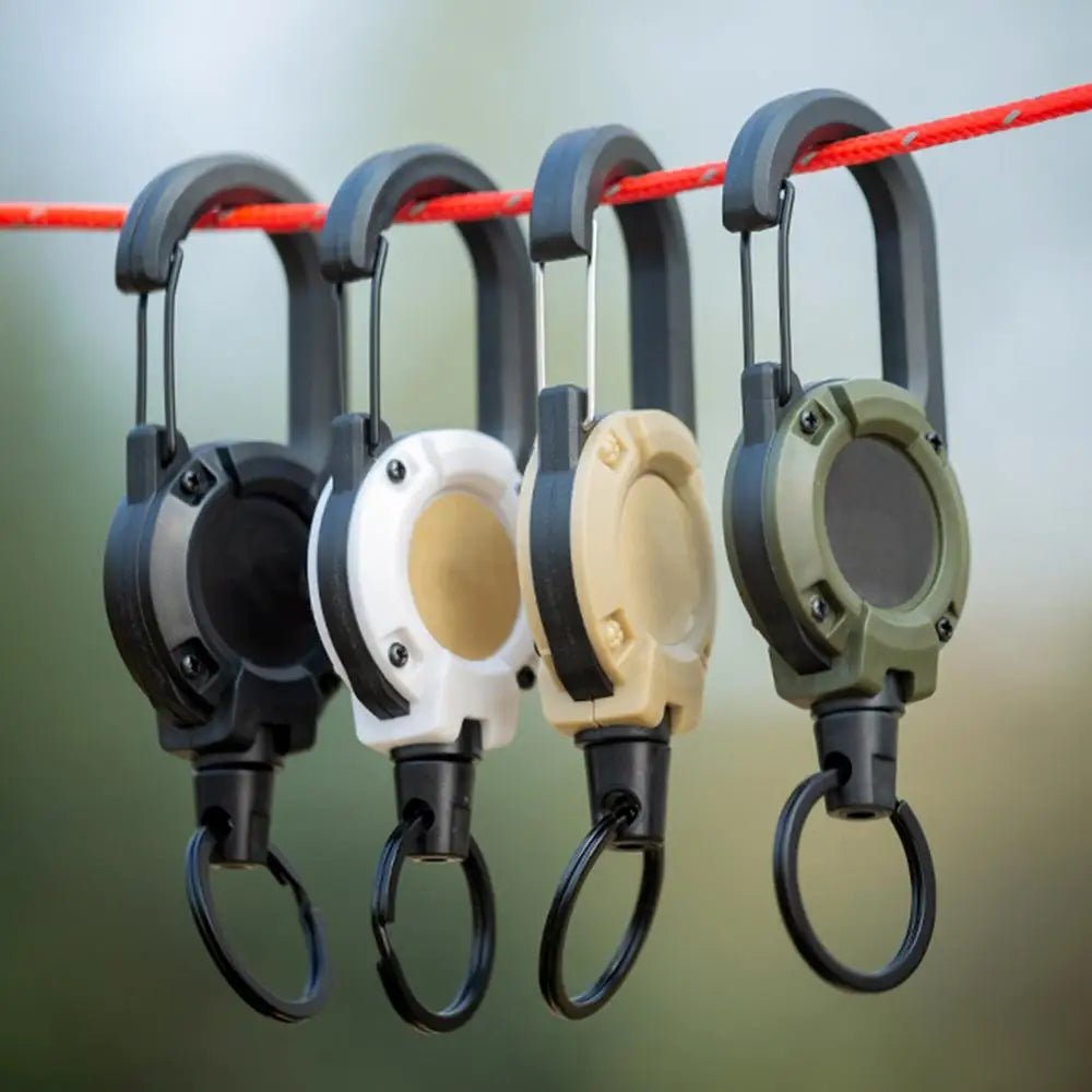 Heavy Duty Retractable Pull Badges, ID Reel Carabiner, Key Chain Key Holder - Healthcare Vibes
