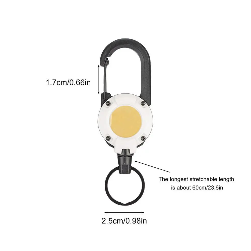 Heavy Duty Retractable Pull Badges, ID Reel Carabiner, Key Chain Key Holder - Healthcare Vibes