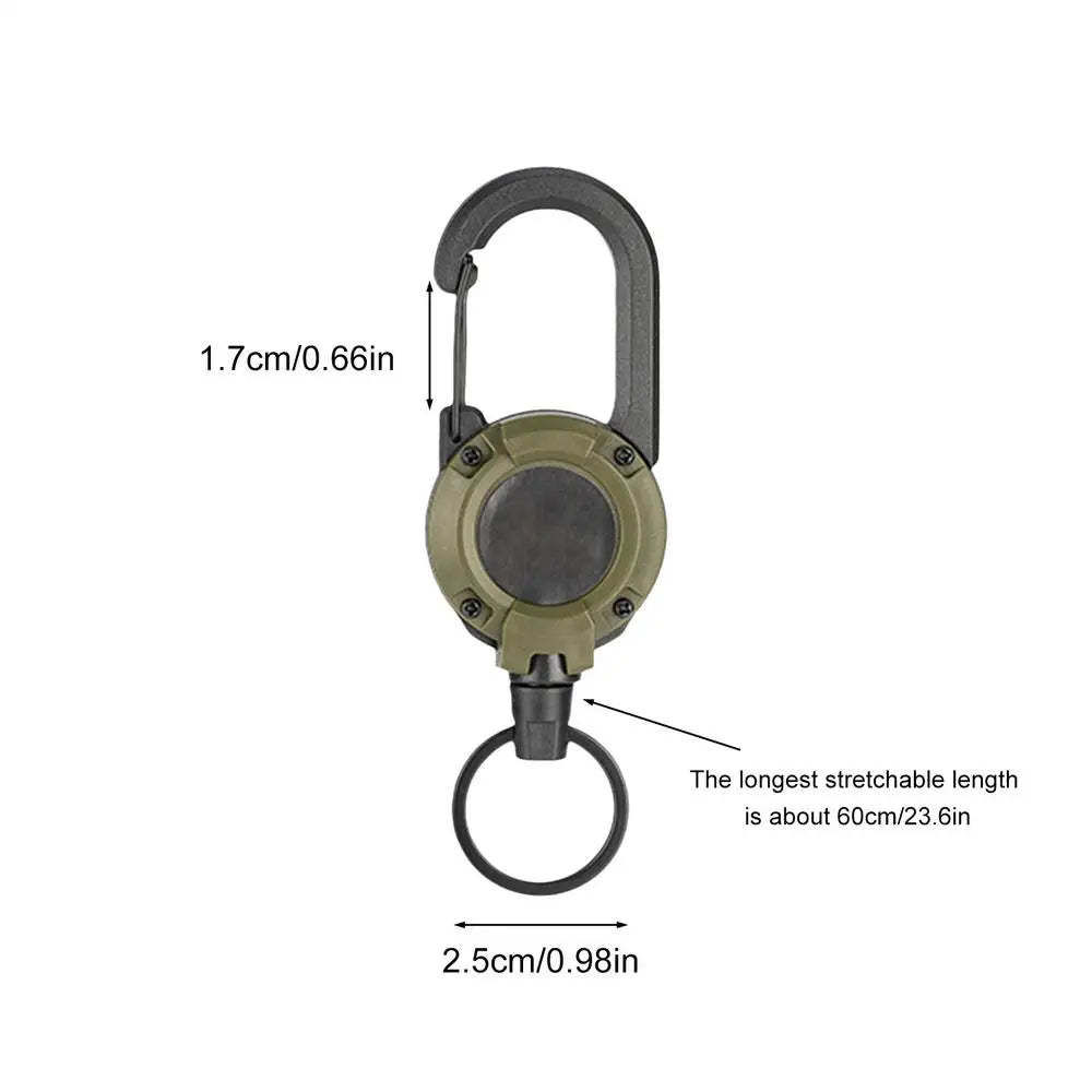 Heavy Duty Retractable Pull Badges, ID Reel Carabiner, Key Chain Key Holder - Healthcare Vibes