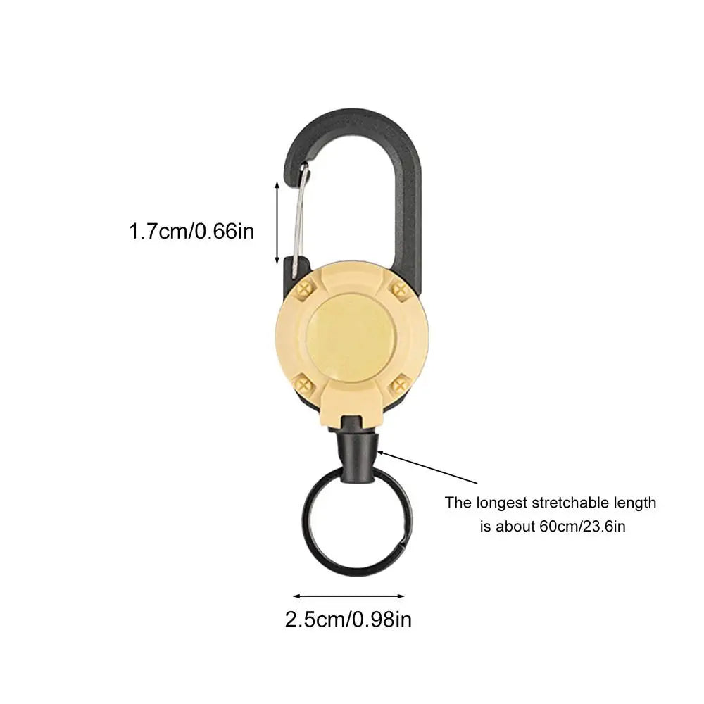 Heavy Duty Retractable Pull Badges, ID Reel Carabiner, Key Chain Key Holder - Healthcare Vibes