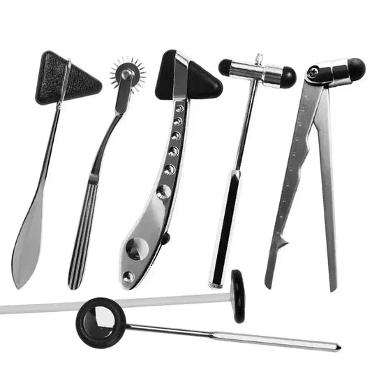 Neurological Percussion Set-Reflex Hammer Set, Includes Pinwheel, Babinski Hammer,Taylor Buck Hammer,Diagnostic Kit - Healthcare Vibes