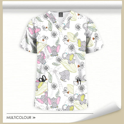 Printed Scrubs Tops, Nurse Uniforms, Doctor Uniforms - Healthcare Vibes