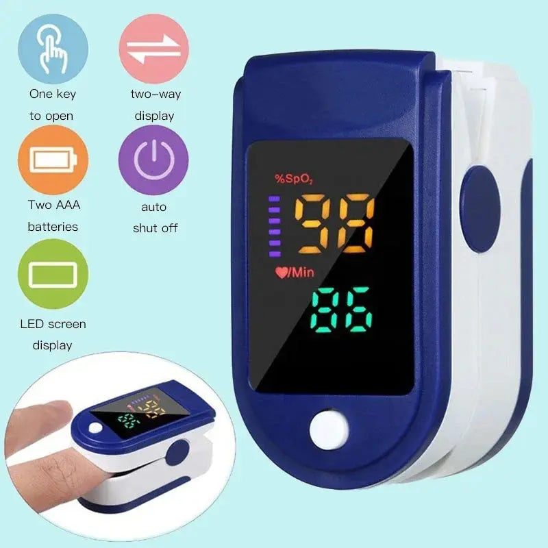 Pulse Oximeter Finger Clip Pulse Monitor Home Monitoring Pulse Oximeter - Healthcare Vibes
