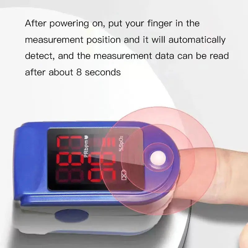 Pulse Oximeter Finger Clip Pulse Monitor Home Monitoring Pulse Oximeter - Healthcare Vibes