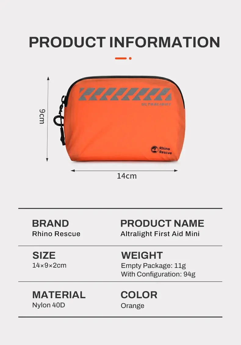 RHINO RESCUE Outdoor Portable Lightweight First Aid Kit - Healthcare Vibes