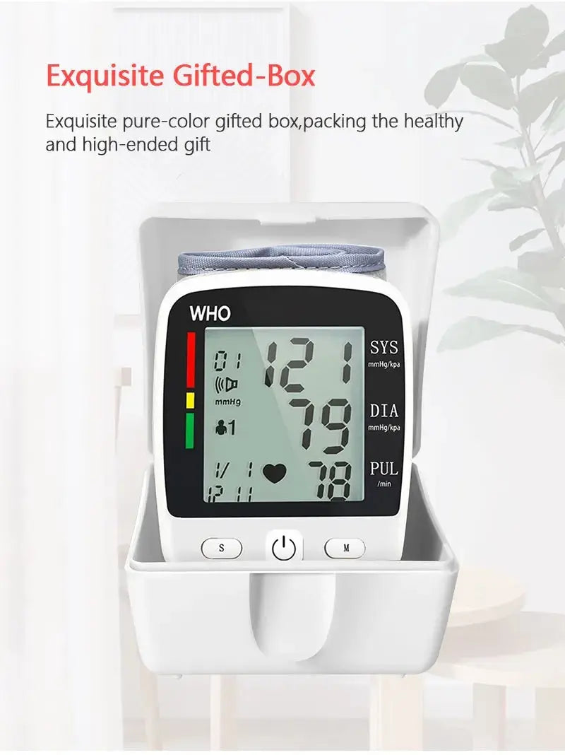 Rechargeable Digital Blood Pressure Monitor, Wrist Electronic BP Cuff - Healthcare Vibes