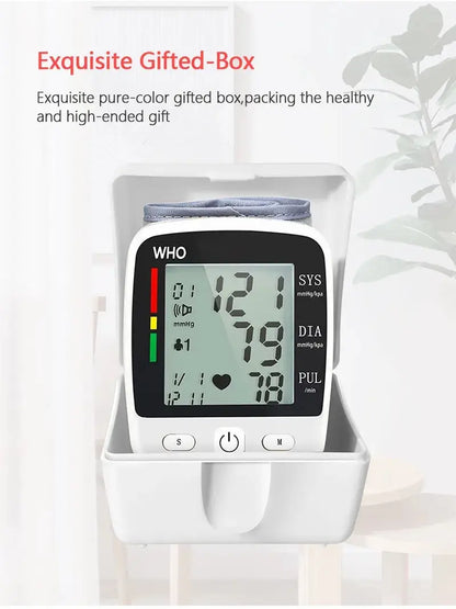 Rechargeable Digital Blood Pressure Monitor, Wrist Electronic BP Cuff - Healthcare Vibes