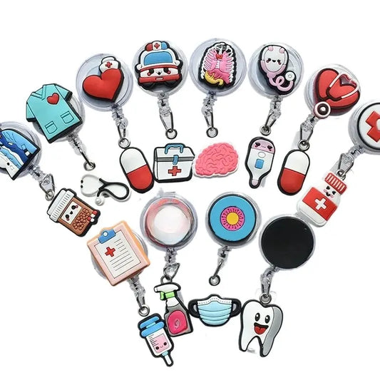 Retractable Badge Reel with Card Holder for Name Tags/Badge