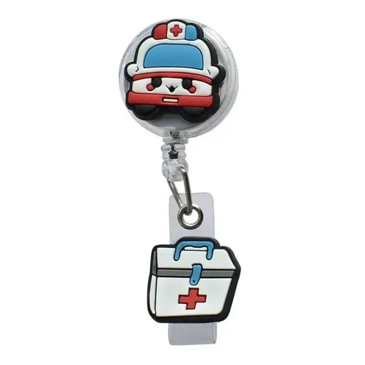 Retractable Badge Reel with Card Holder for Name Tags/Badge