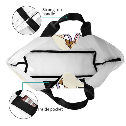 Custom Reusable Funny Nurse Shopping Bag Women Shoulder Canvas Tote Bag Portable Nursing Grocery Shopper Bags