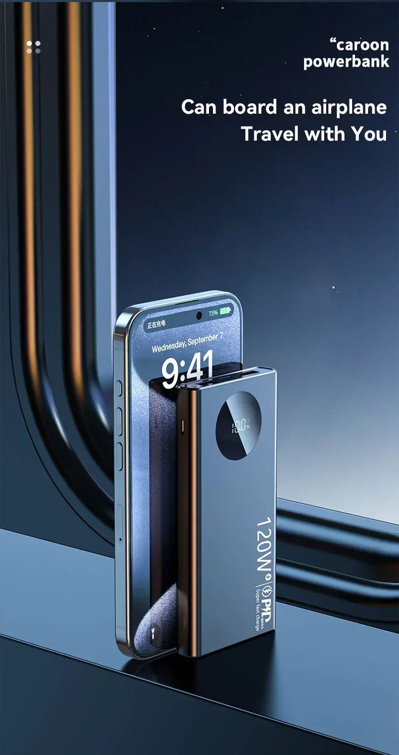 High Capacity Power Bank, Fast Charging, 120W 500000mAh Portable Battery Charger For iPhone Samsung Huawei 2025
