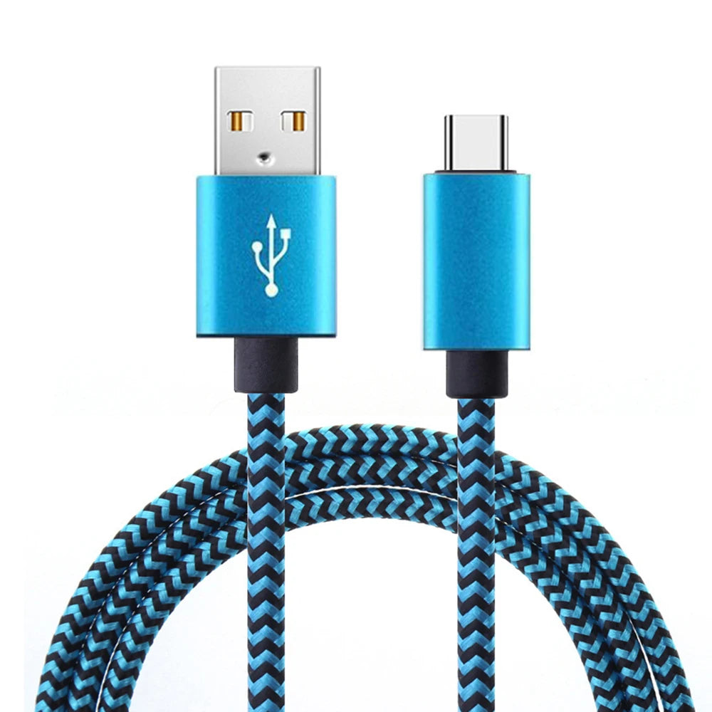 USB Type C Cable Date Sync 2.4A Fast Charging 1M 4Pack Nylon Braided Wire Charger Cable For Samsung Huawei Android Mobile Phone