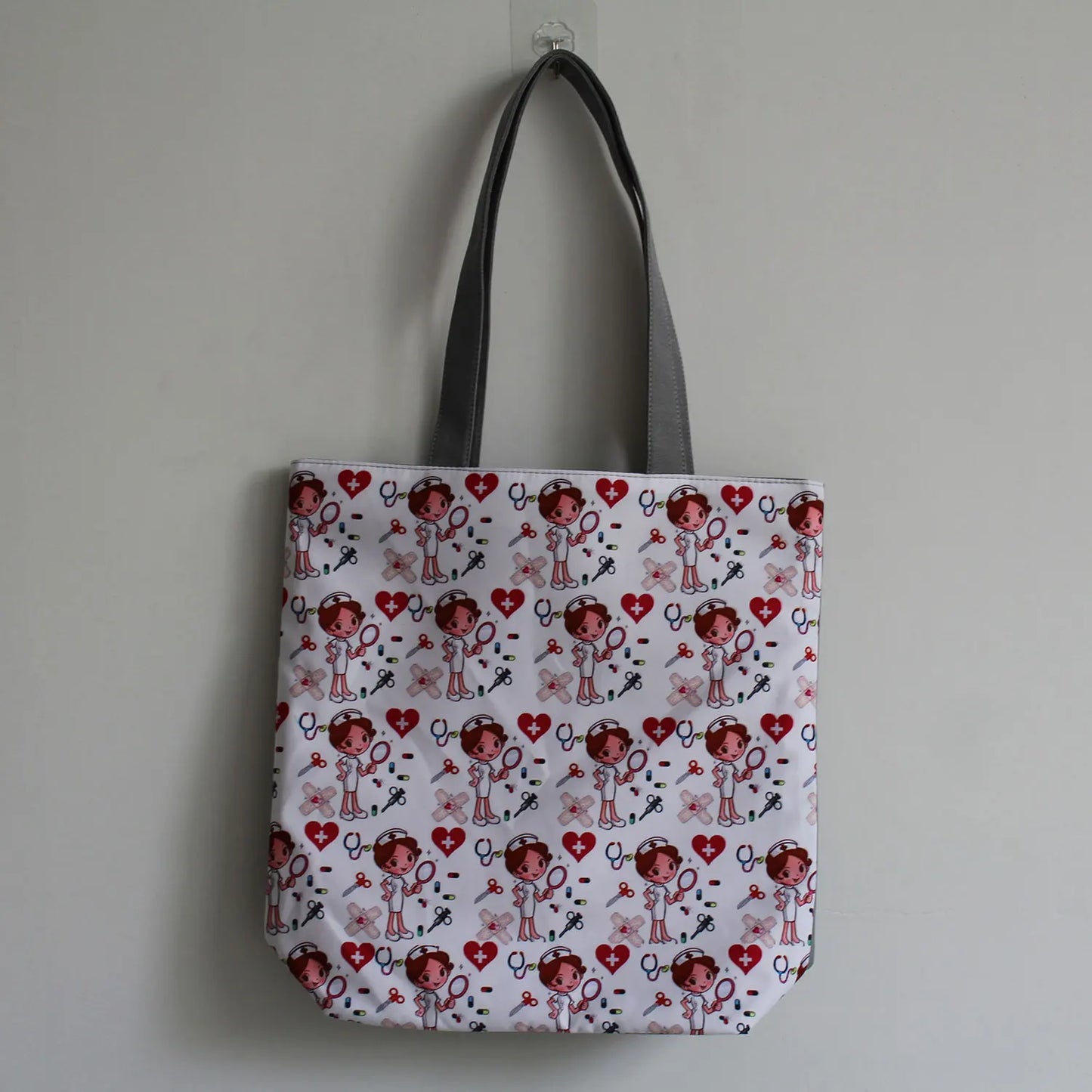 Fashion Tote Customized Cartoon Dentist Nurse Shoulder Bag Eco Reusable Shopping Bag Ladies Handbags for Women Casual Portable - Healthcare Vibes
