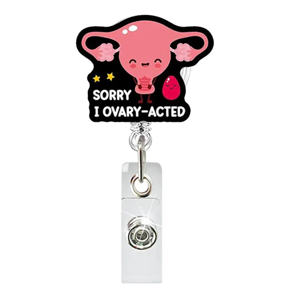 Badge Reel Lightweight Retractable Badge Clip Id Card Holder Compact Nurse Id Holder For Hospitals Doctors Exhibitions Uterus