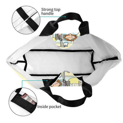 Custom Reusable Funny Nurse Shopping Bag Women Shoulder Canvas Tote Bag Portable Nursing Grocery Shopper Bags