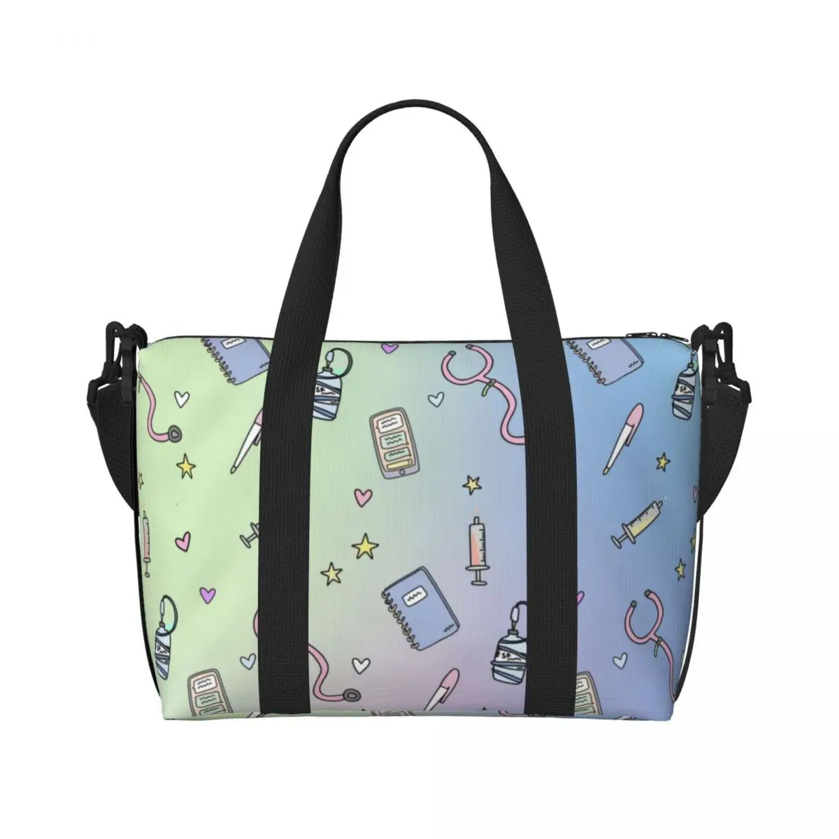 Custom Proud To Be A Nurse Grocery Shopping Tote Bag Women Big Capacity Health Care Nursing Gym Beach Travel Bags 14