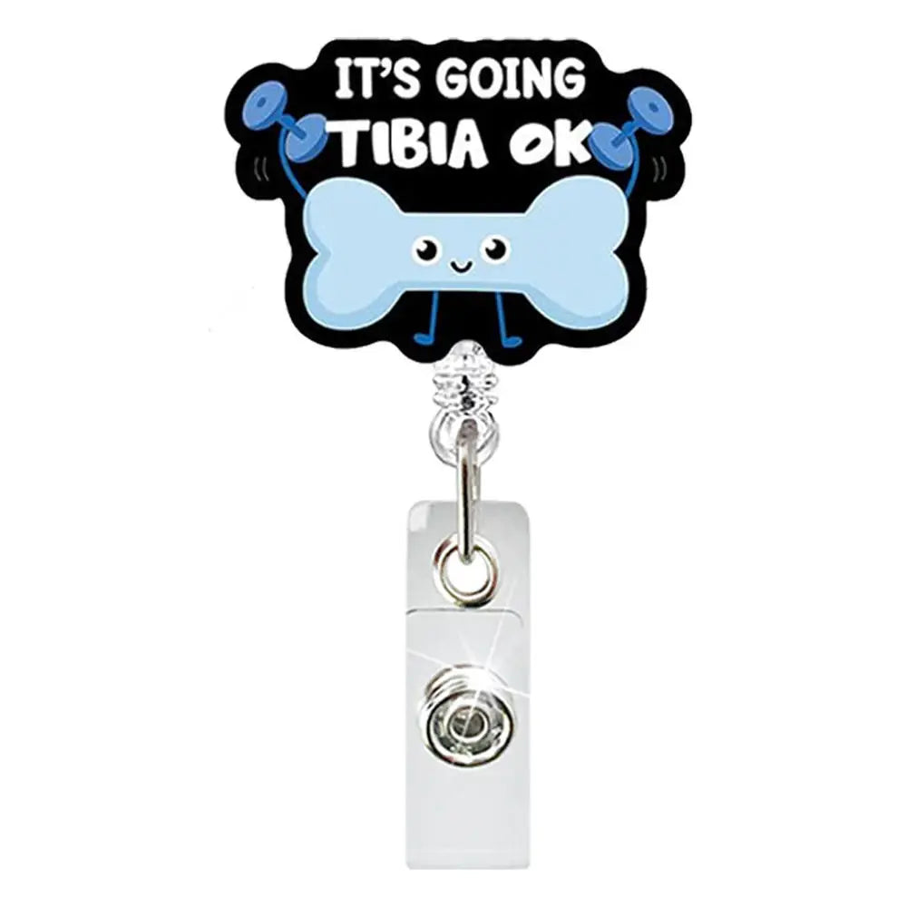 Badge Reel Lightweight Retractable Badge Clip Id Card Holder Compact Nurse Id Holder For Hospitals Doctors Exhibitions Black Bone