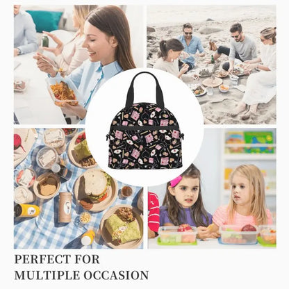Doctors Nurse Insulated Lunch Bag Women Thermal Lunch Box Portable Tote Cooler Handbag Bento Pouch Container with Shoulder Strap