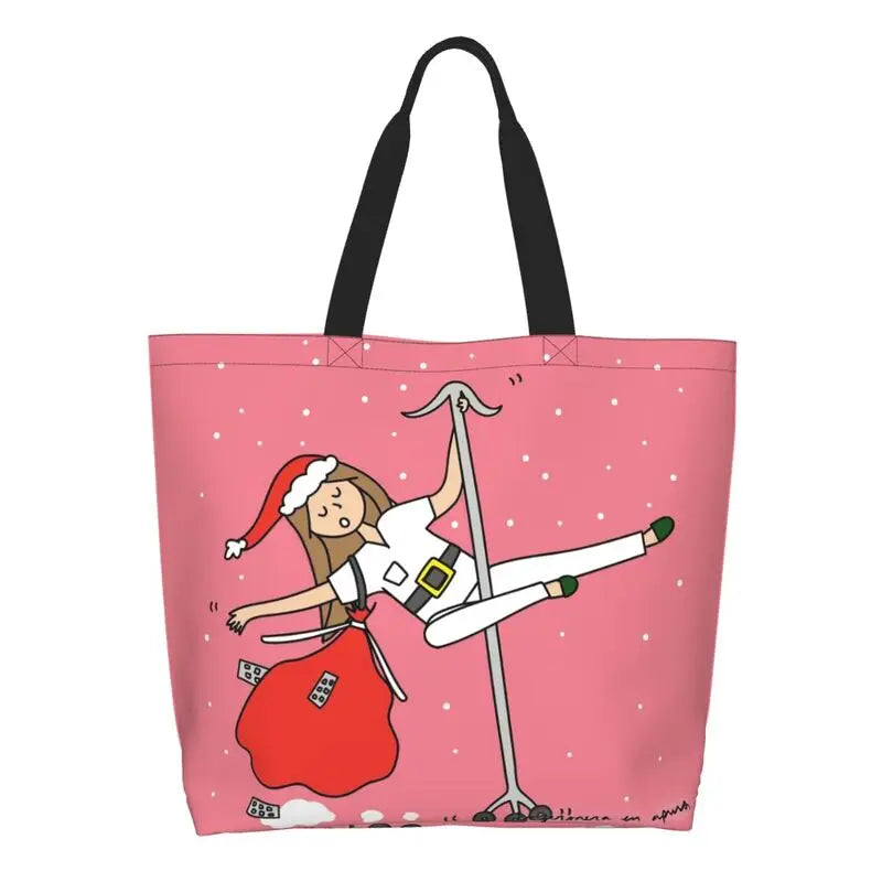 Cartoon Doctor Nurse Enfermera En Apuros Grocery Bags Large Capacity Aesthetic Merch For Woman Street Shoulder Bag 24 One Size