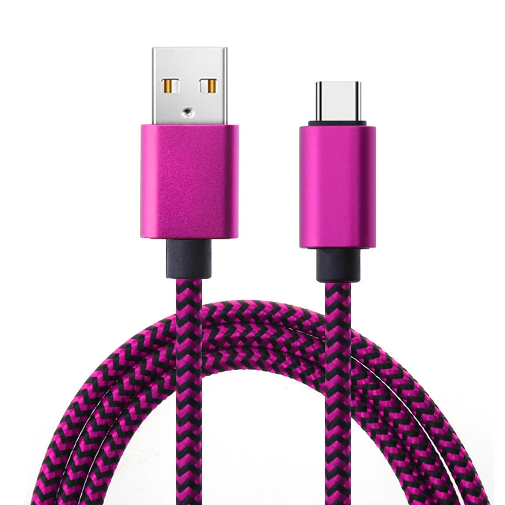 USB Type C Cable Date Sync 2.4A Fast Charging 1M 4Pack Nylon Braided Wire Charger Cable For Samsung Huawei Android Mobile Phone