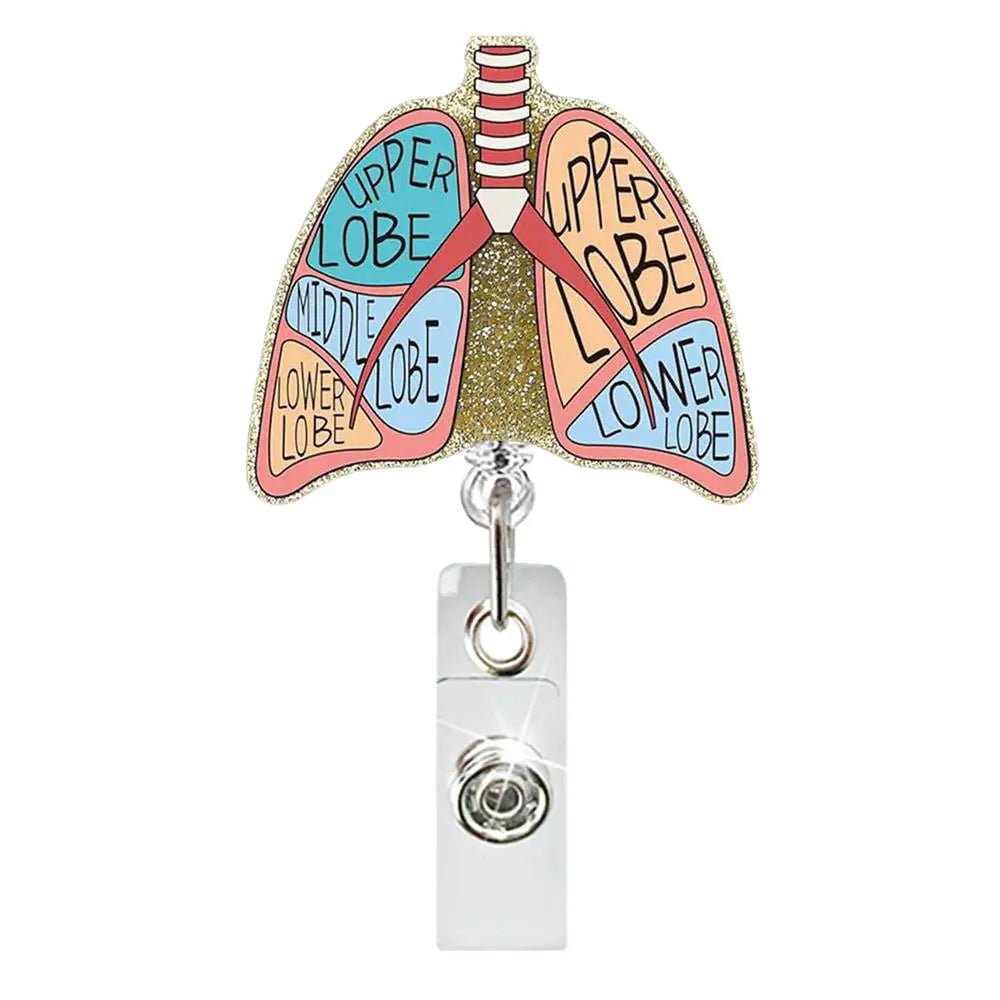 Badge Reel Lightweight Retractable Badge Clip Id Card Holder Compact Nurse Id Holder For Hospitals Doctors Exhibitions Lung