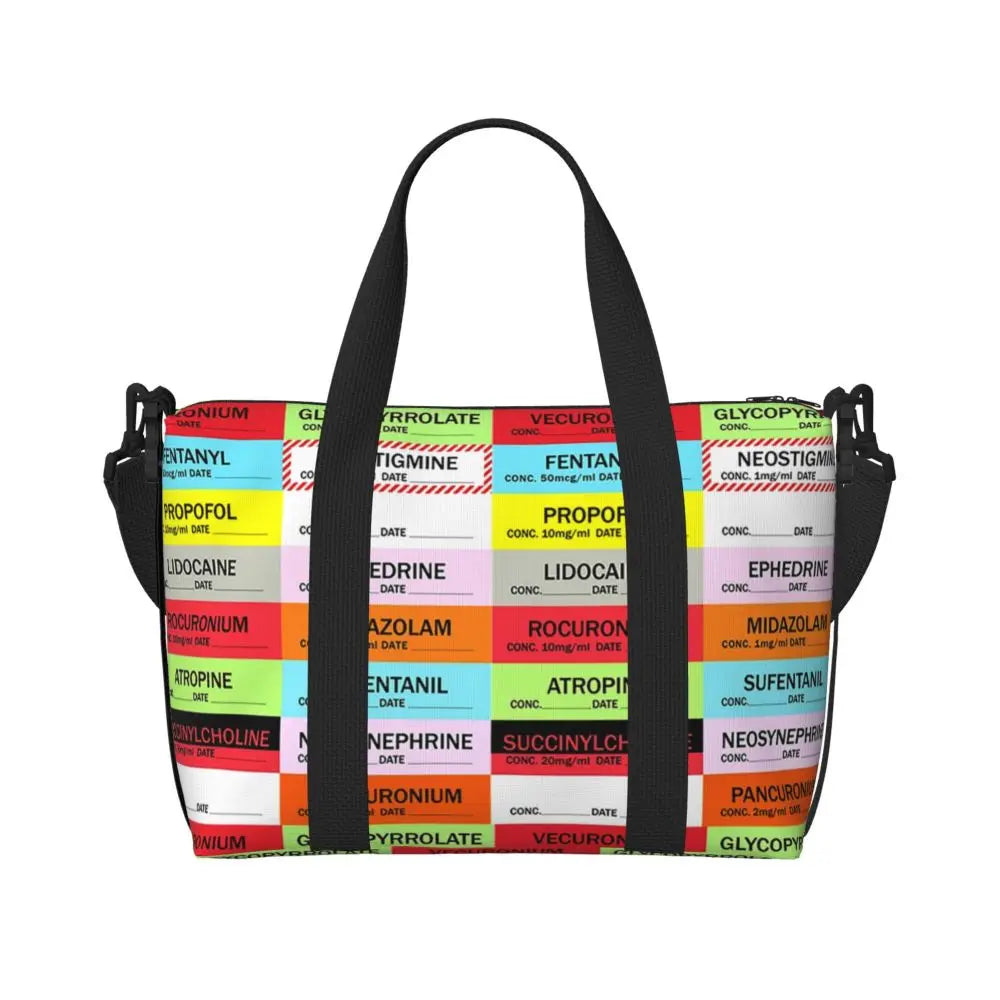 Custom Proud To Be A Nurse Grocery Shopping Tote Bag Women Big Capacity Health Care Nursing Gym Beach Travel Bags