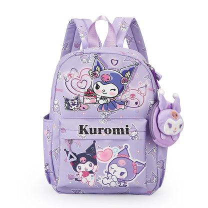 BACK TO SCHOOL: Kuromi,Hello Kitty, Cinnamoroll Backpack Featuring Coin Purse, Sanrio Cartoon Schoolbag Kuromi-A
