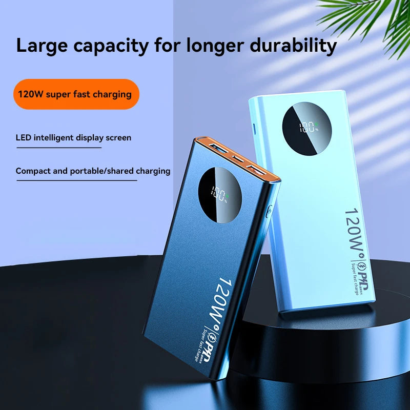 High Capacity Power Bank, Fast Charging, 120W 500000mAh Portable Battery Charger For iPhone Samsung Huawei 2025