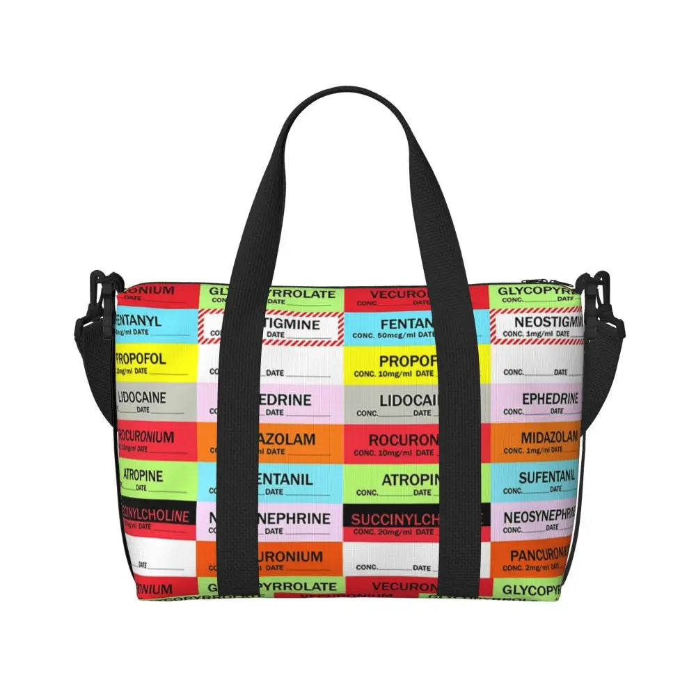 Custom Proud To Be A Nurse Grocery Shopping Tote Bag Women Big Capacity Health Care Nursing Gym Beach Travel Bags
