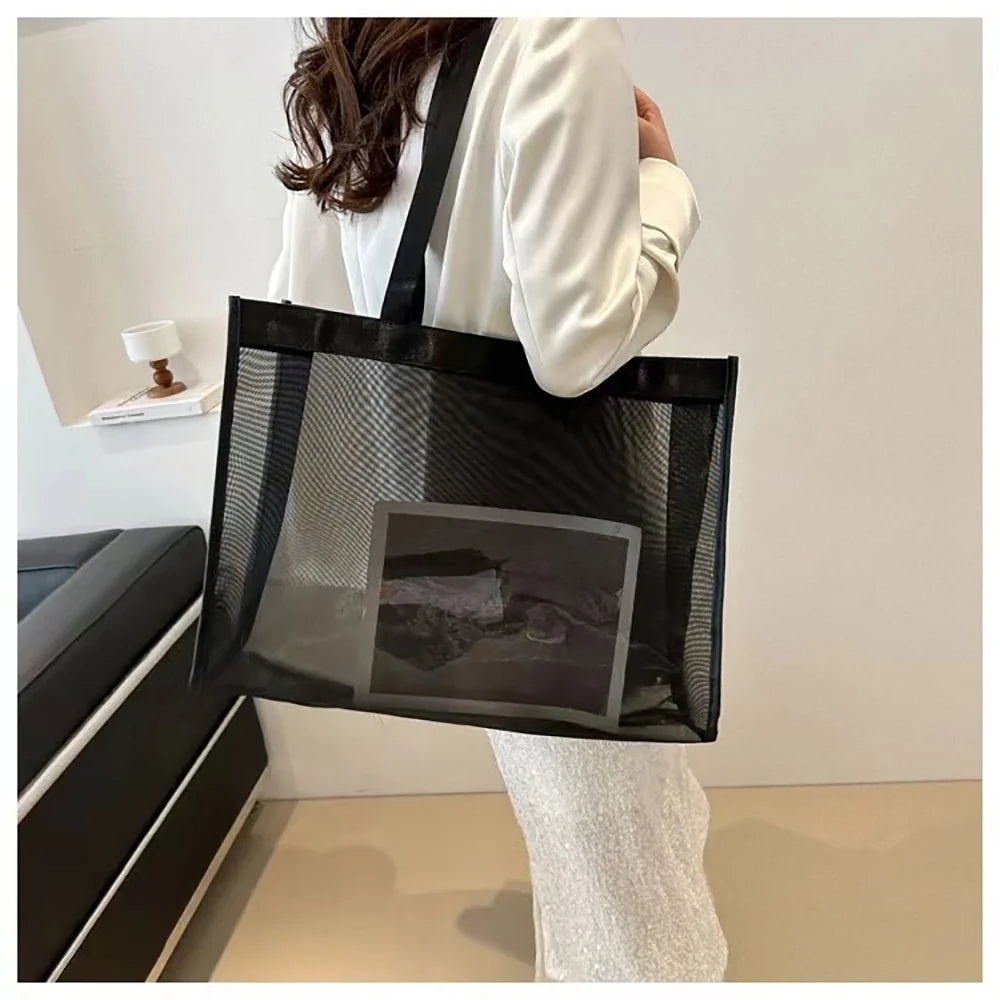 Tote Bags Women Wallets Travel Storage Bags Large Capacity Handbag Transparent Organizer Grid Package Nurse Printing Series - Healthcare Vibes