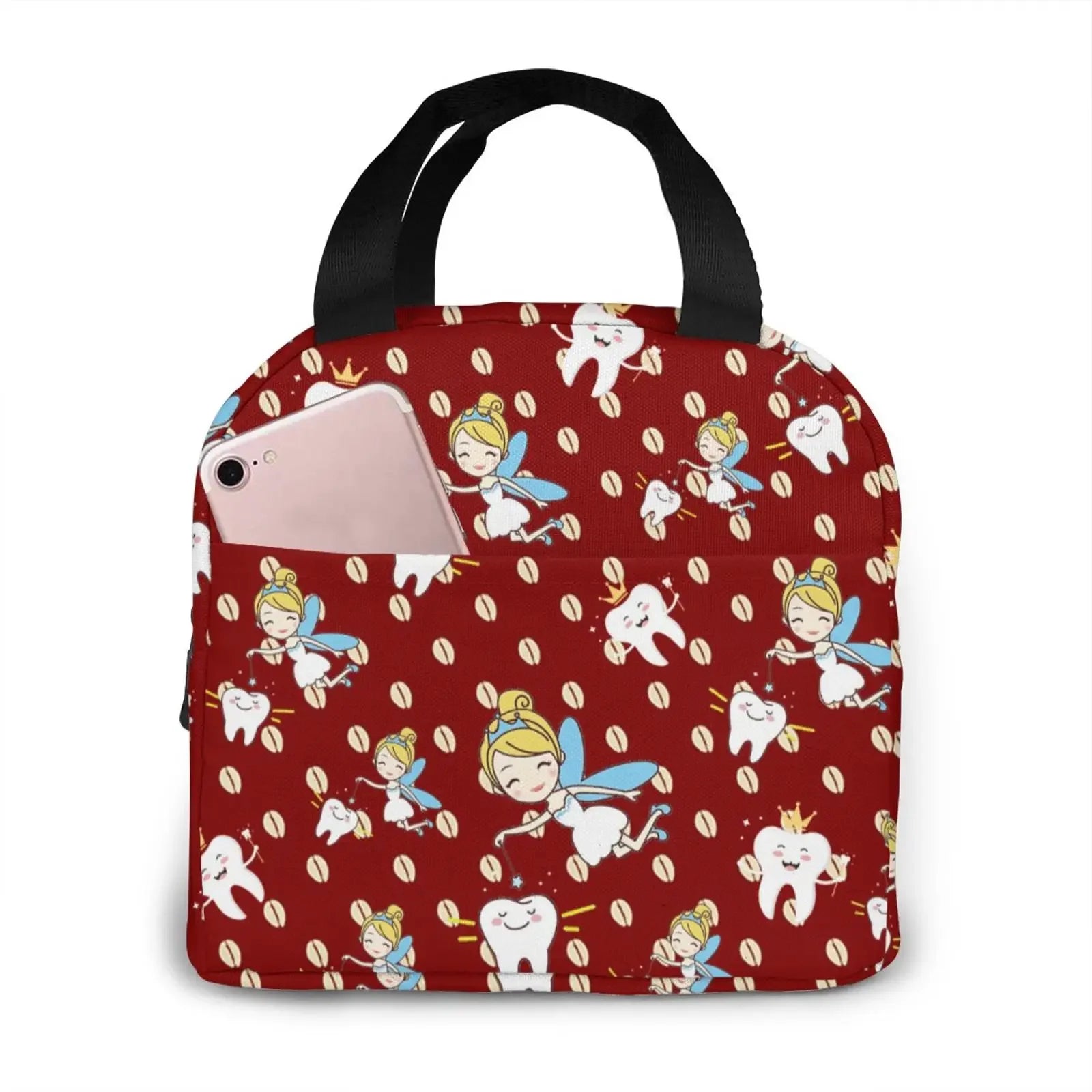 Portable Lunch Bag Cartoon Nurse Pattern Thermal Insulated Lunch Tote Cooler Handbag Bento Pouch Container School Food Bags 7