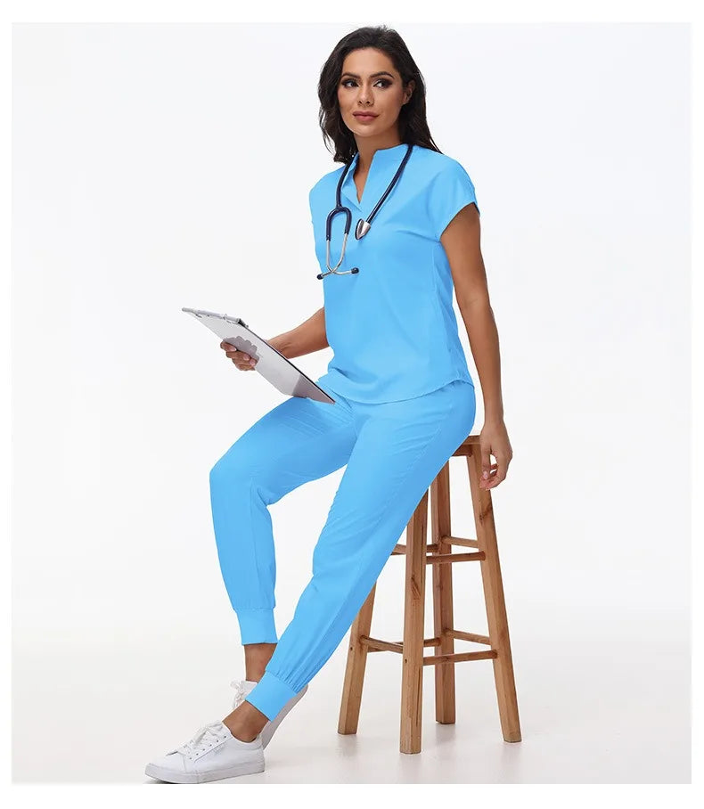 Hospital Scrubs Work Uniforms Short-sleeved Health Services Suits - Healthcare Vibes